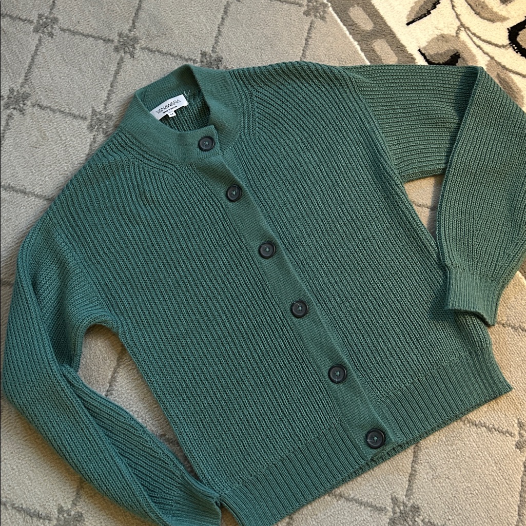 Yanawara Button-Up Ribbed Alpaca Cardigan